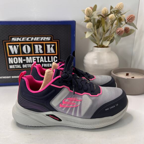 Skechers Shoes - Skechers Carbix-Niyla Composite Toe Work Shoe Navy/Pink 108196 Women's 6.5 NWB